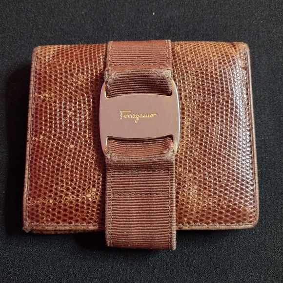 Salvatore Ferragamo Brown Leather Bi-fold Wallet - Picture 2 of 13